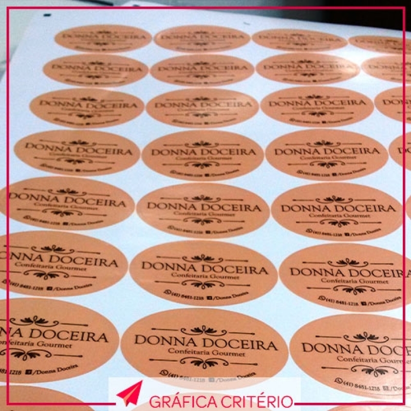 Como Imprimir Etiquetas com Corte Especial Sítio Boa Vista - Impressão de Adesivos Transparente