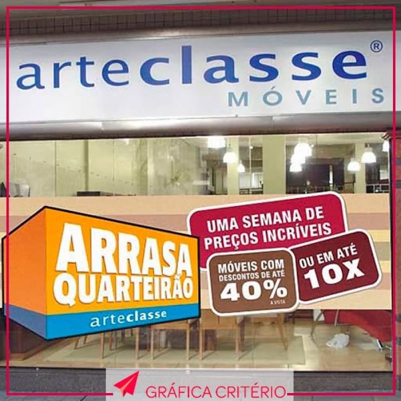 Gráfica para Comunicação Visual de Adesivos para Vitrines Centro - Comunicação de Vitrines