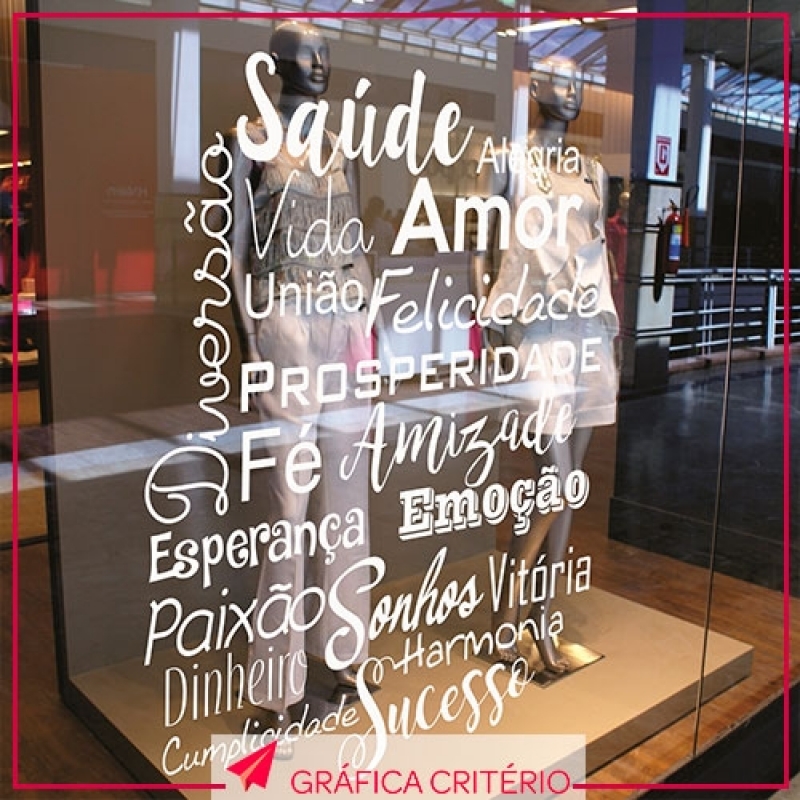 Impressão Personalizada Adesivos para Vitrines Cambuci - Recorte de Vinil