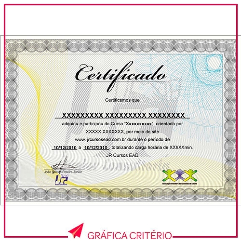 Serviço de Impressão de Certificados Glicério - Impressão de Grandes Formatos