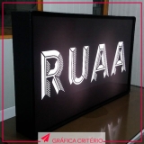 gráfica para comunicação visual luminosa Liberdade