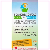 gráfica para fazer banner congresso Rio Pequeno